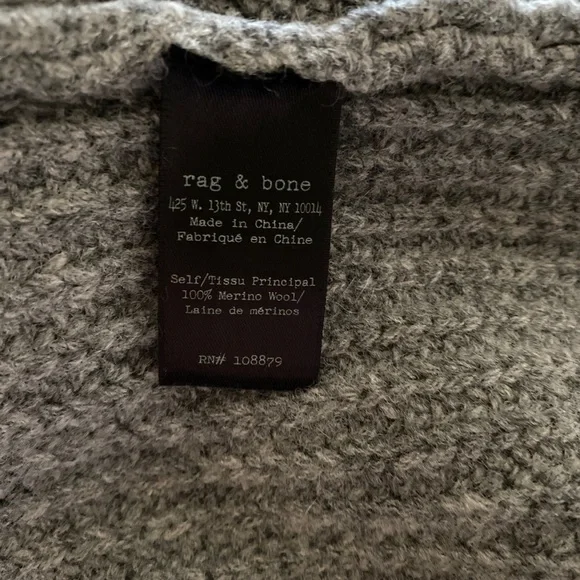 rag & bone Raglan Sleeve Merino Wool Sweater - Picture 6 of 7